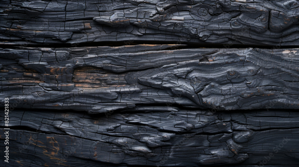 Grunge wooden plank texture with burnt rustic look