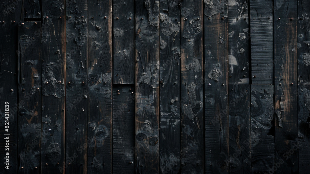 Grunge wooden plank texture with burnt rustic look