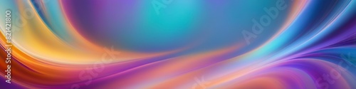 This abstract background features a harmonious blend of gradient waves flowing in vibrant pink and blue tones, creating a visual symphony of color and movement. photo