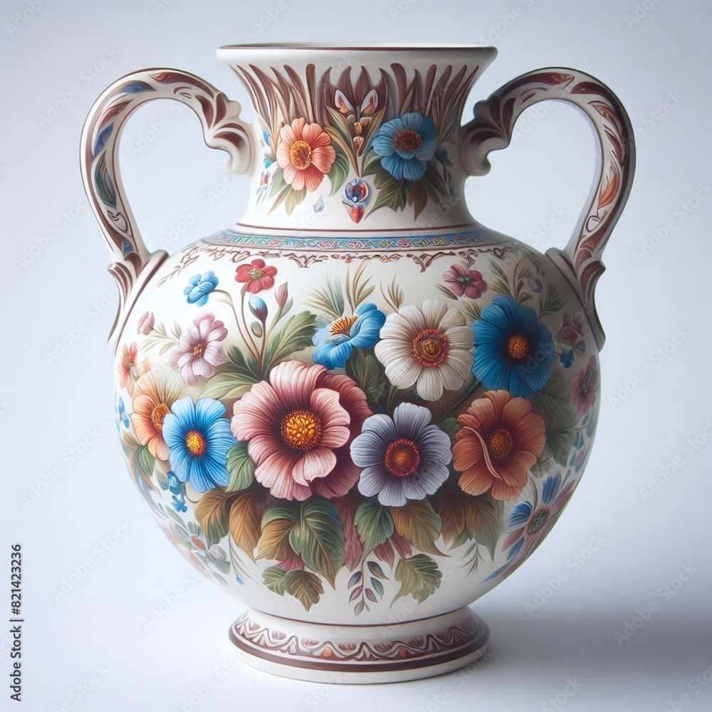 Elegant Ceramic Vase with Detailed Floral Design for Sophisticated Home Decor Elegant Ceramic Vase with Detailed Floral Design for Sophisticated Home Decor
