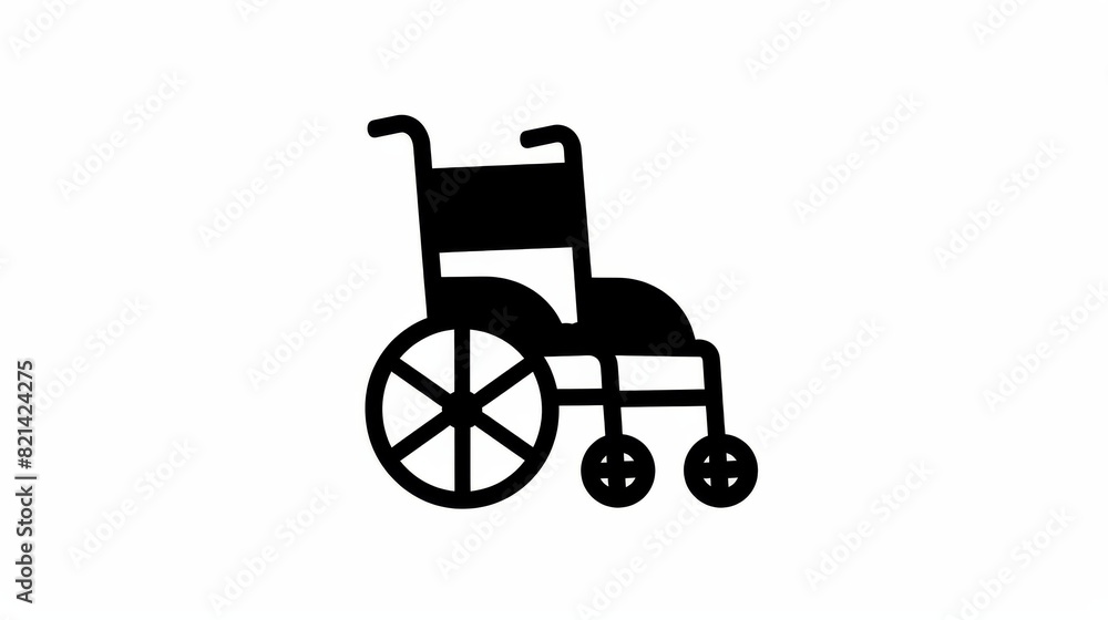Wheelchair icon for accessibility and healthcare designs
