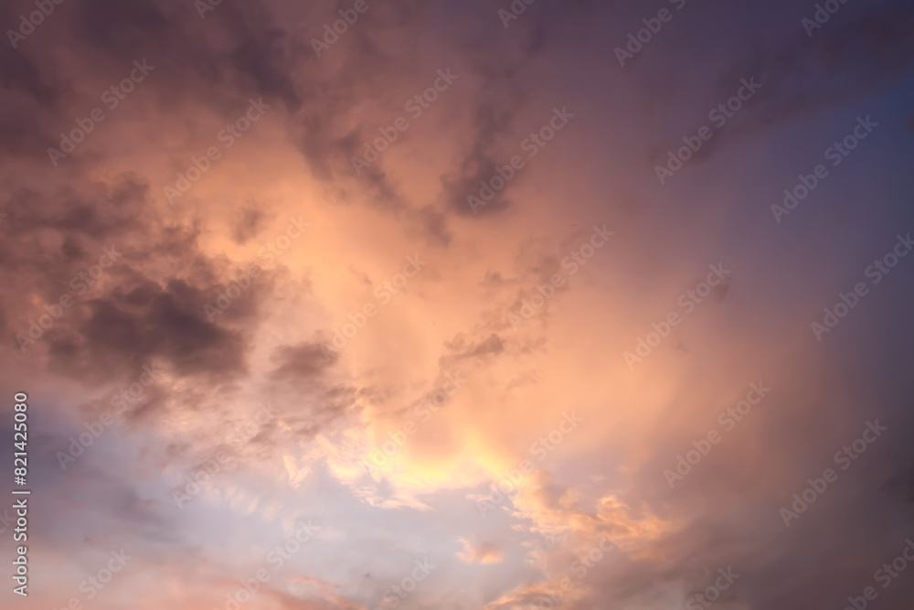 Sunset sky. Tranquil landscape in countryside. Sunset sky. Tranquil landscape in countryside.