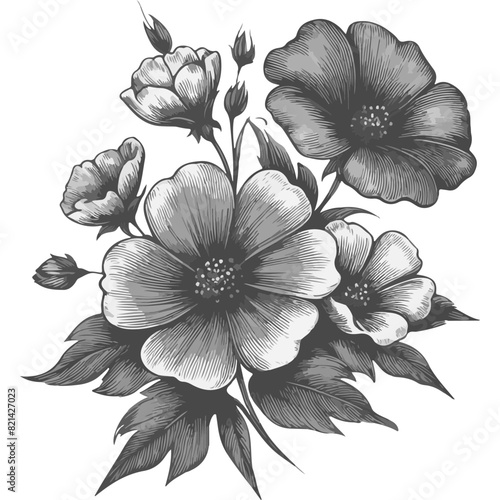 Monochrome Flower Bouquet 