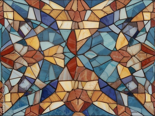 Beautiful abstract colored glass geometric mosaic pattern, vibrant pastel colors