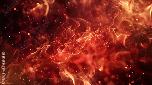Intense Fiery Red Flames Manipulation - Dynamic Shapes and Glowing Embers Close Up with Inferno Backdrop © SprintZz