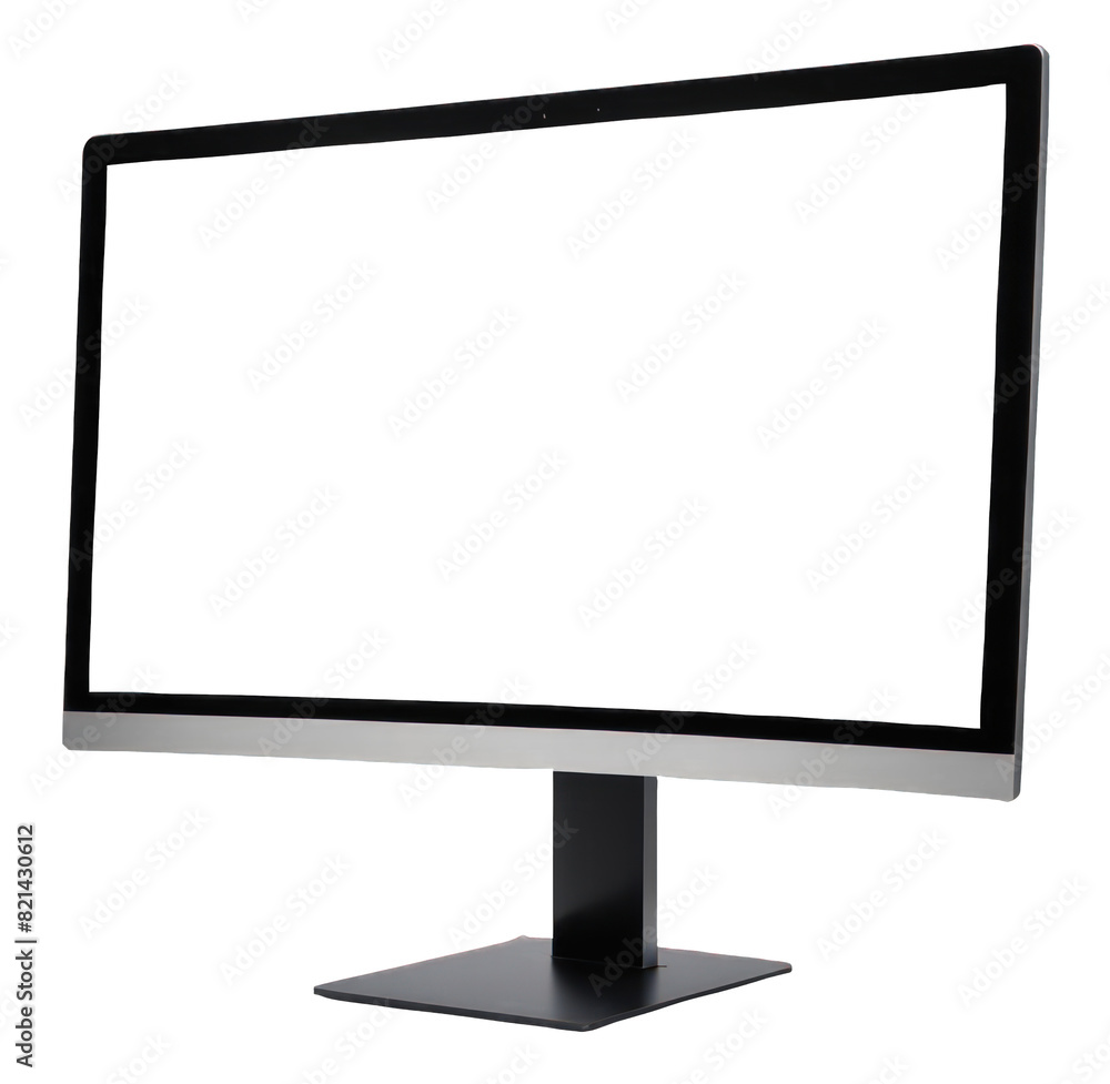 blank computer screen isolated on white background, cutout, clipping path blank computer screen isolated on white background, cutout, clipping path