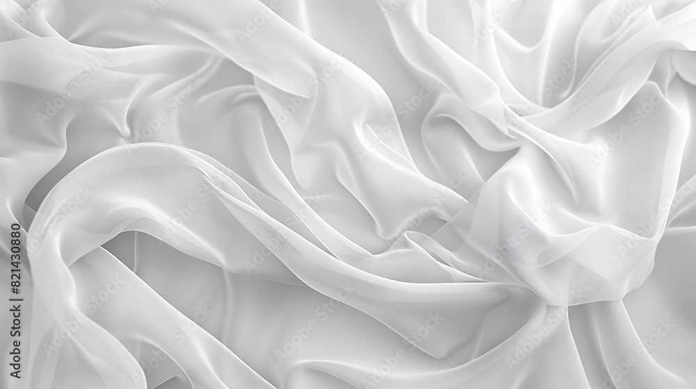 Fototapeta premium Elegance in White: Surreal Abstract Textures with Flowing Patterns and Soft Shadows
