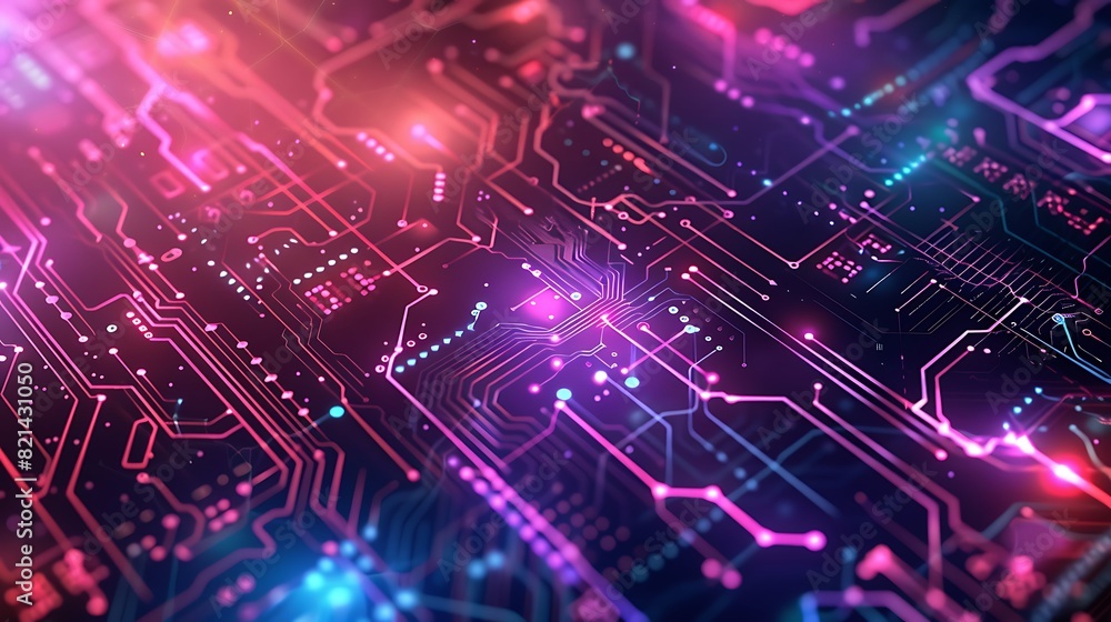 Futuristic Neon Technology Vector Background with Circuit Patterns and Tech Icons, Innovation and Vibrant Digital Composite Close Up Futuristic Neon Technology Vector Background with Circuit Patterns and Tech Icons, Innovation and Vibrant Digital Composite Close Up