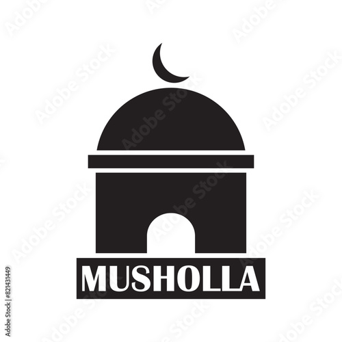 prayer room icon vector illustration template design