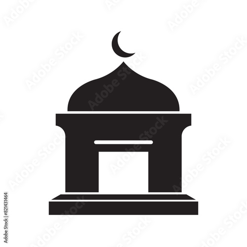 prayer room icon vector illustration template design