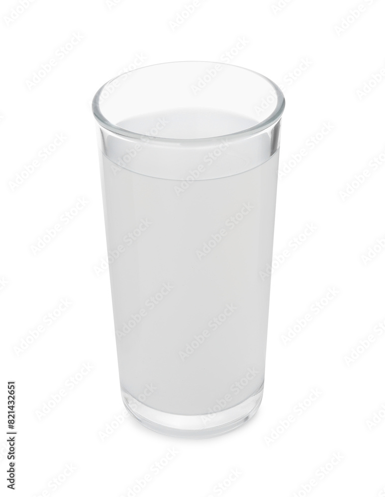 Glass of coconut water isolated on white Glass of coconut water isolated on white