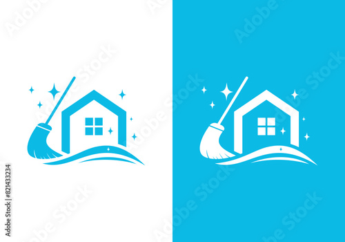 Home cleaning service logo design template, logo for home cleaning for hygienic home	