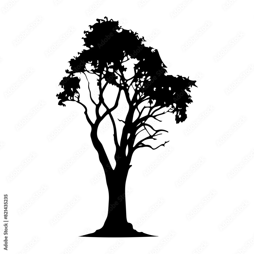Obraz premium Tree Silhouette Vector Clipart 