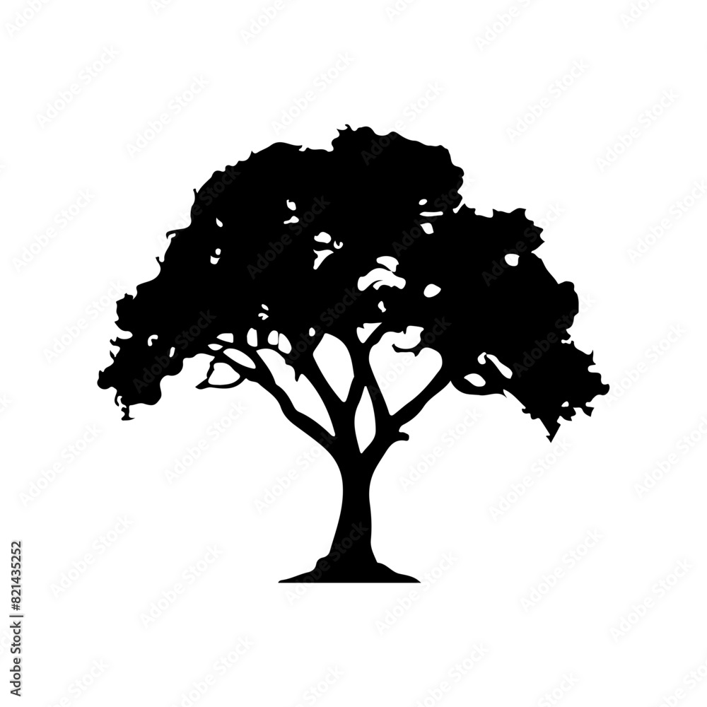 Fototapeta premium Tree Silhouette Vector Clipart 