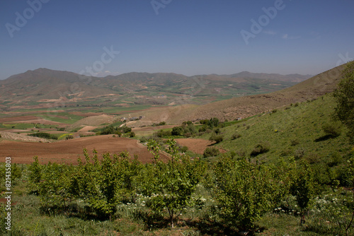 Bild auf Leinwand The beautiful nature of the Kurdistan province of Iran and the villages and gree