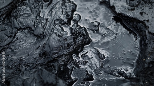 Endless pools of dark sludgy water hiding the harmful byproducts of coal combustion. photo