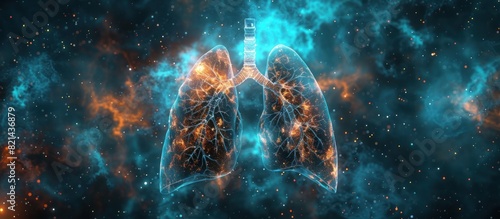 Galactic Lungs A D Medical XRay Imaging Miracle in the Cosmic Void photo