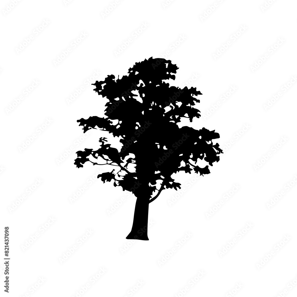 Fototapeta premium Tree Silhouette Vector Clipart