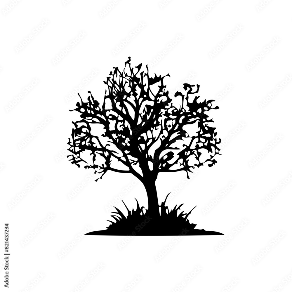Obraz premium Tree Silhouette Vector Clipart.