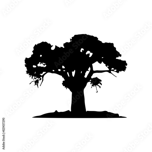 Tree Silhouette Vector Clipart.