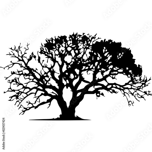 Tree Silhouette Vector Clipart.