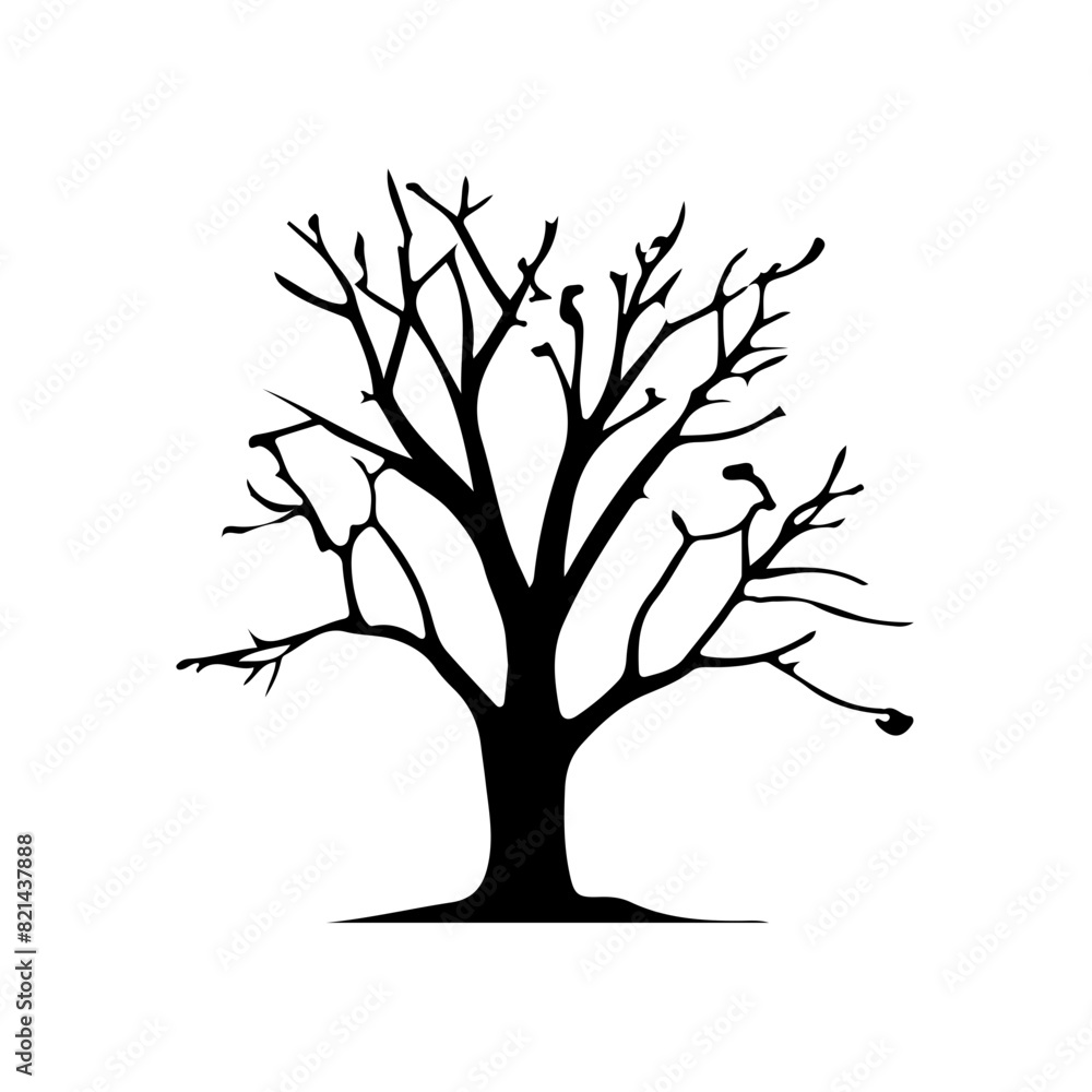Obraz premium Tree Silhouette Vector Clipart.
