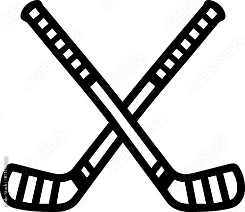 Crossed Hockey Sticks