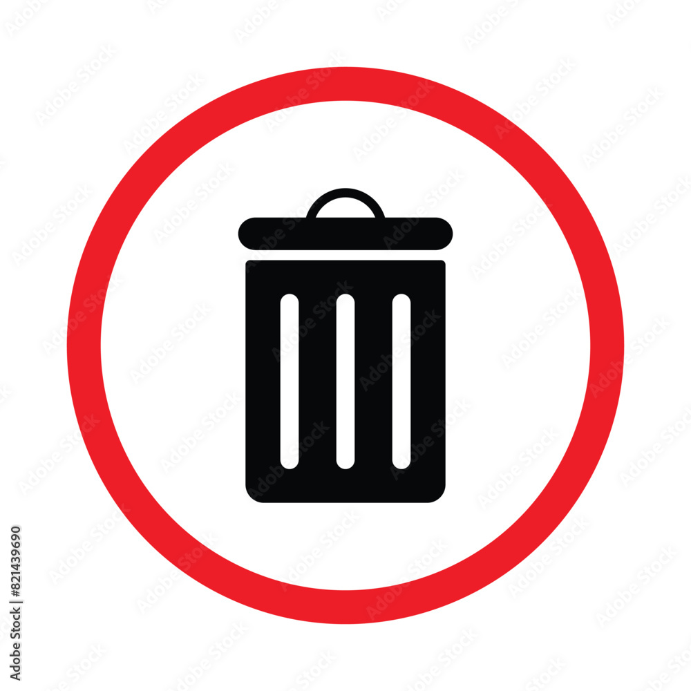 Set of no trash icon . Don`t throw trash icon collection. Vector Illustration. Set of no trash icon . Don`t throw trash icon collection. Vector Illustration.