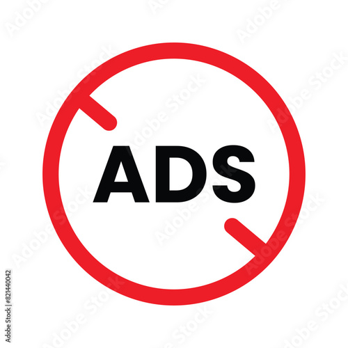 Free Download Set of No Ads icon. No Ads Sign Vector On White Background. Block ads icon collection. Vector Illustration. - GFXLoad