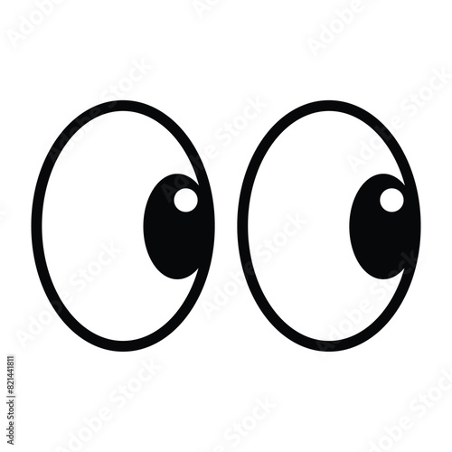 Set of cartoon eyes icon collection. Vector Illustration.