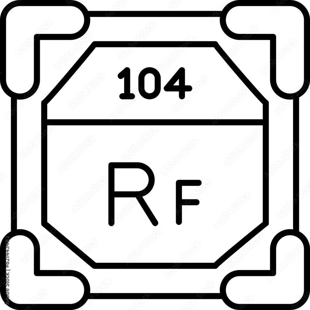 104 - Rutherfordium Icon 104 - Rutherfordium Icon