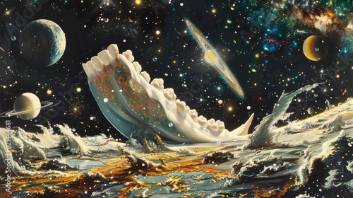Cosmic Mouth: An abstract depiction of the universe as a gaping maw photo