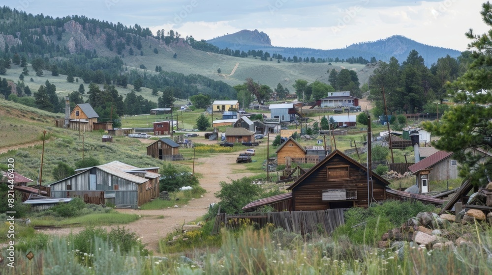 A bustling community in what was once a depleted mining town now thriving thanks to reclamation efforts.