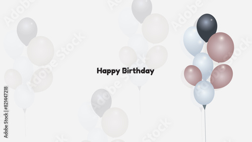 Happy Birthday background , aesthetic birthday background suitable for poster banner or gift card