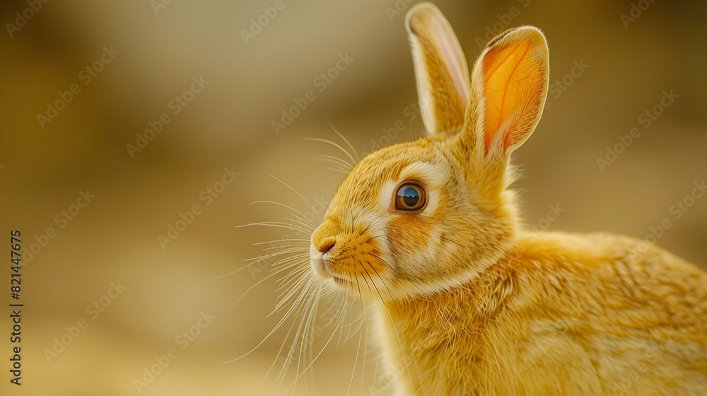 Fototapeta premium Close Up of Rabbit With Blurry Background