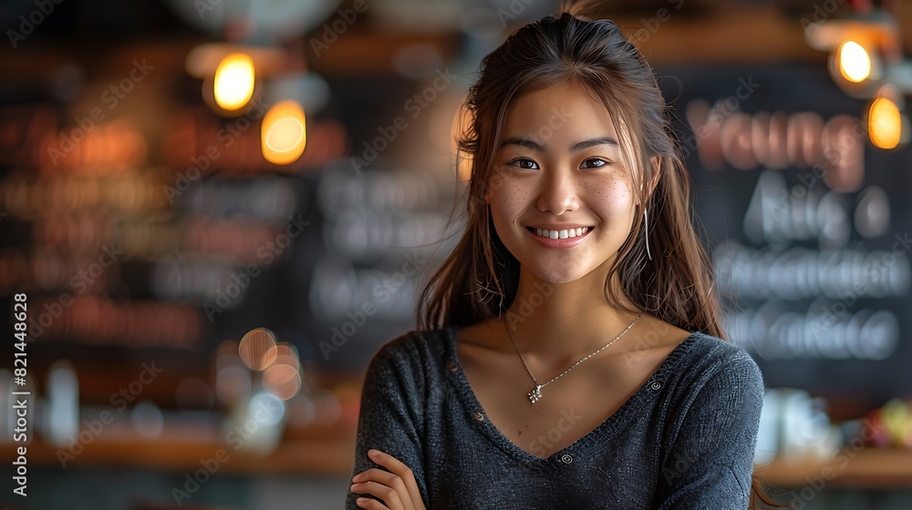 Young Asian Businesswoman Making Presentation with Confidence Young Asian Businesswoman Making Presentation with Confidence