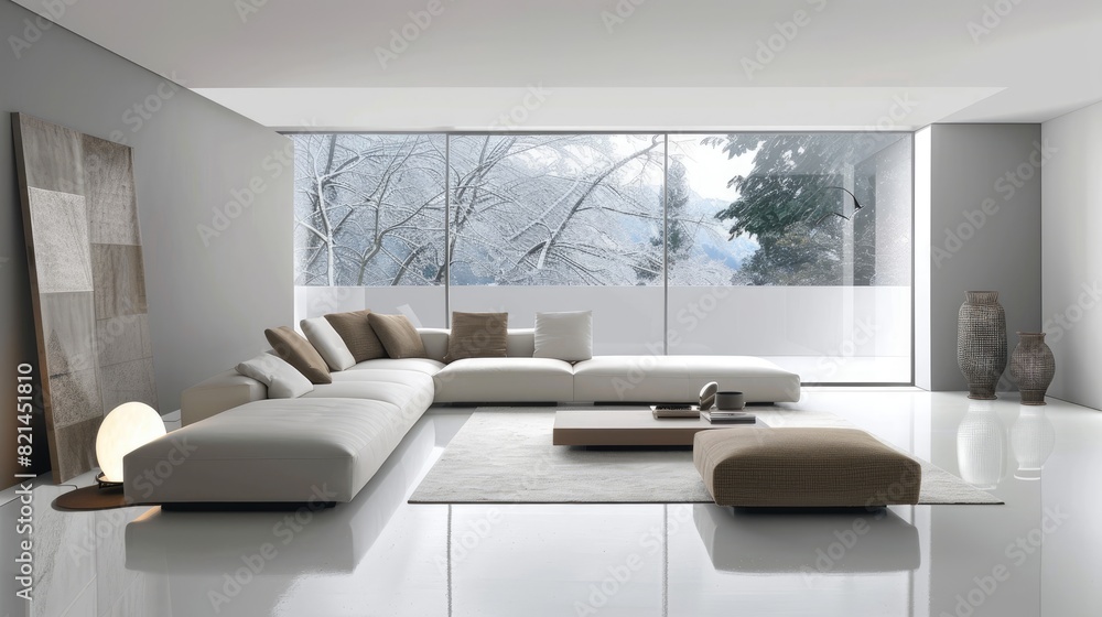 Nordic japandi interior style of a modern living room Nordic japandi interior style of a modern living room