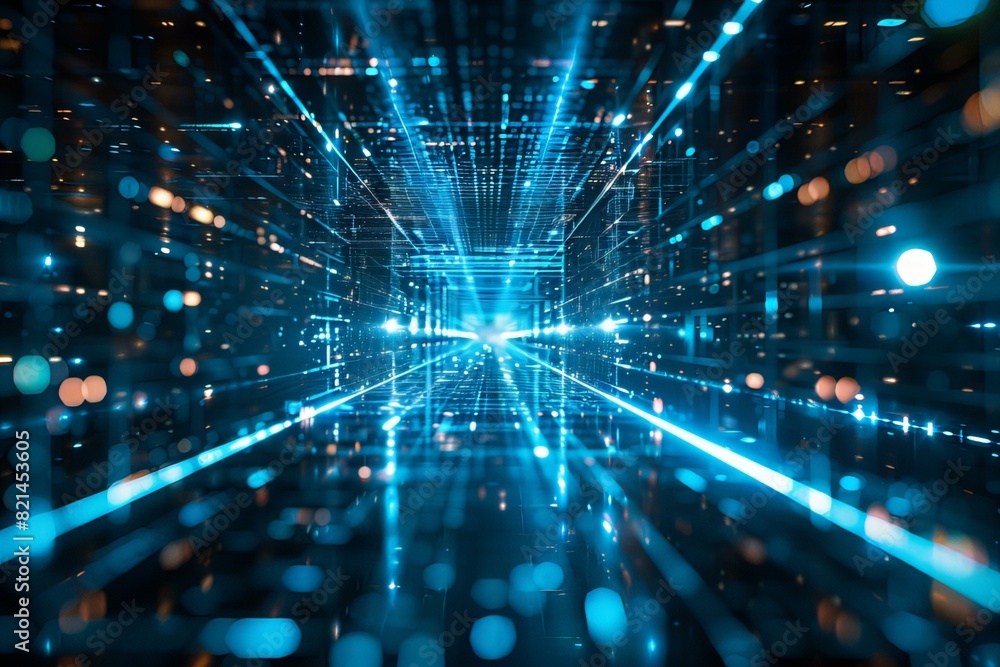 Futuristic Data Stream Network Futuristic Data Stream Network