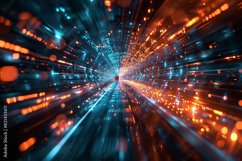 Futuristic Digital Data Stream Futuristic Digital Data Stream
