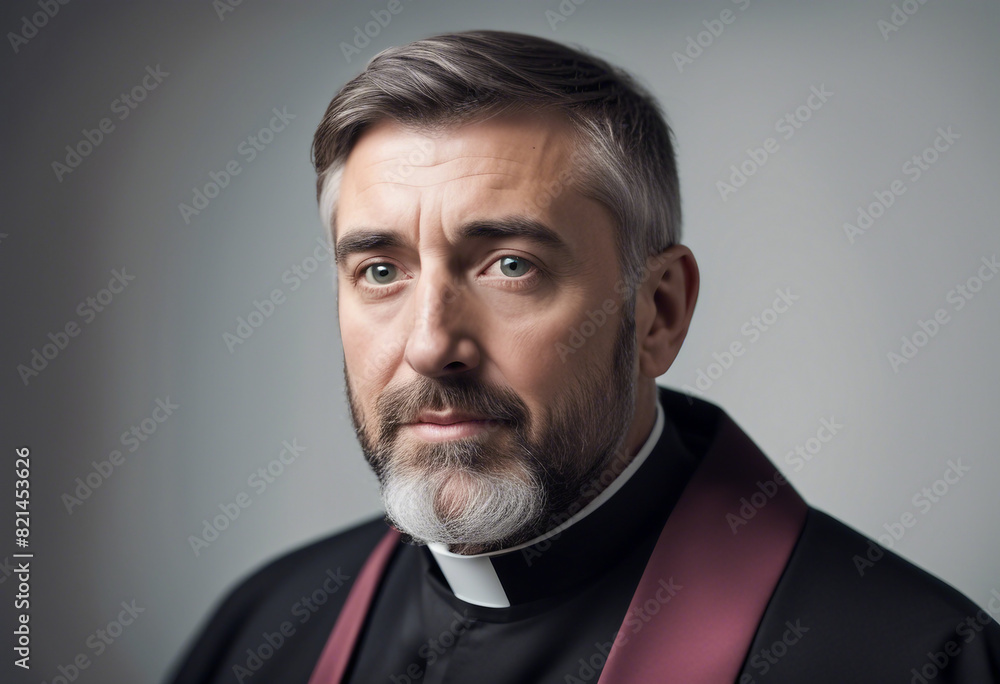 portrait of the parish priest, isolated white background
portrait of the parish priest, isolated white background