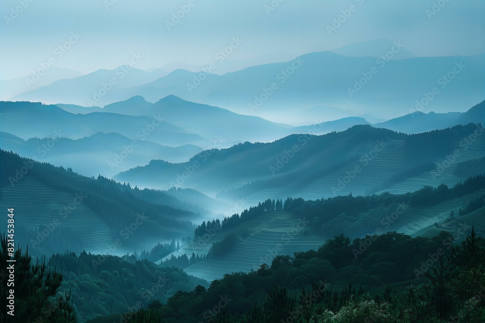 Fototapeta premium Misty Mountain Landscape