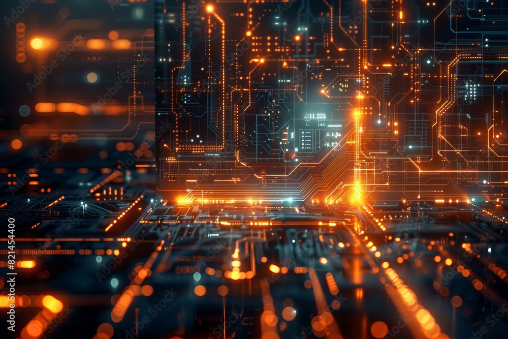 Futuristic Circuit Board: technology Futuristic Circuit Board: technology