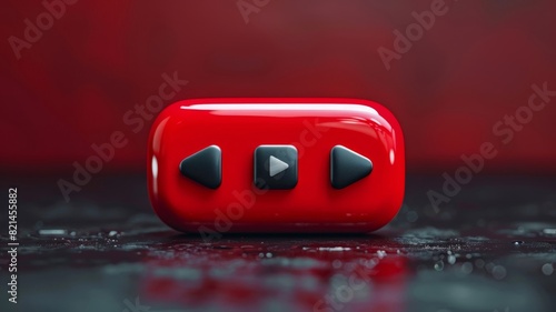 Close-Up of Red Button on Table