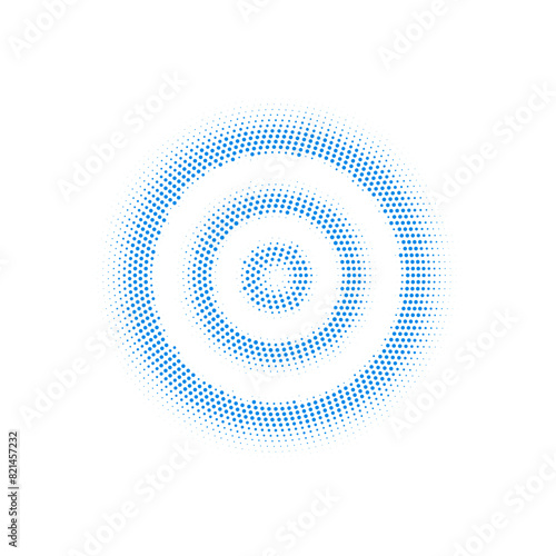 Blue digital signal dot pattern vector illustration.
