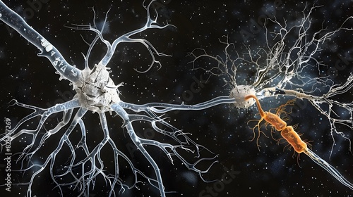 Contrasting Healthy and Affected Nervous System Structures Reveals Multiple Sclerosis Damage