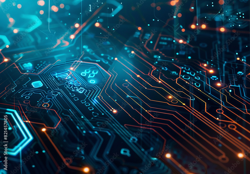 Photo of computer circuit board background Photo of computer circuit board background