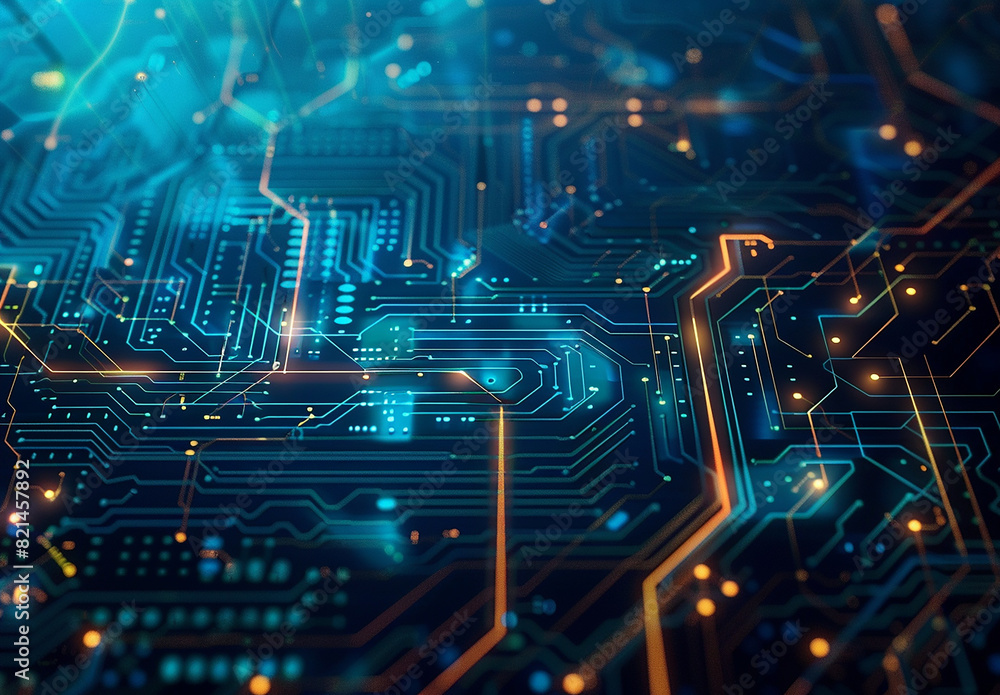 Photo of computer circuit board background Photo of computer circuit board background