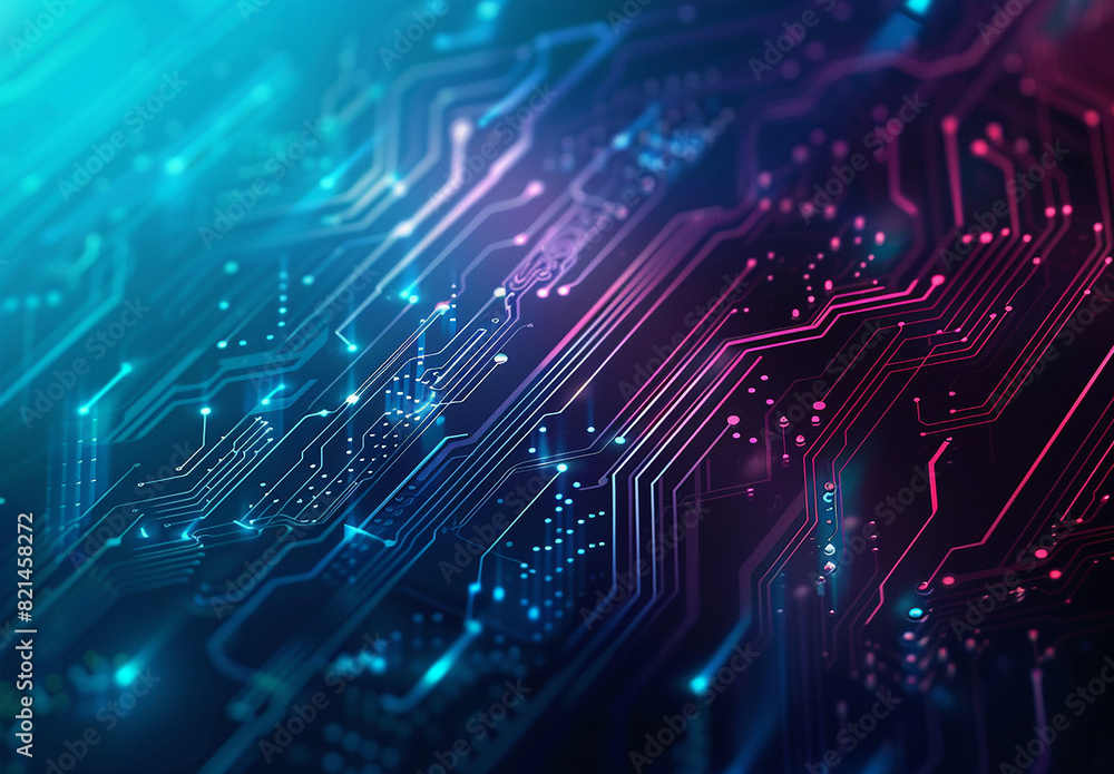 Obraz premium Photo of computer circuit board background
