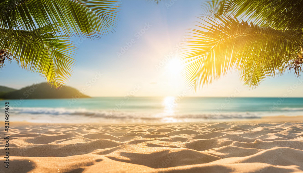 Beautiful realistic summer background with beach scenery. Beautiful realistic summer background with beach scenery.