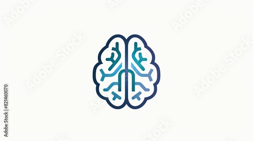 generate unique, modern, white background, vector logo for brain and memory health company